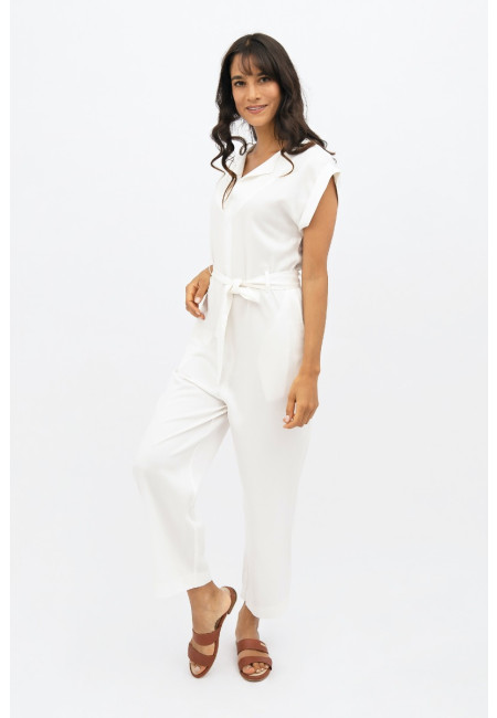 Dakar DSS - Straight Leg Jumpsuit -Porcelain