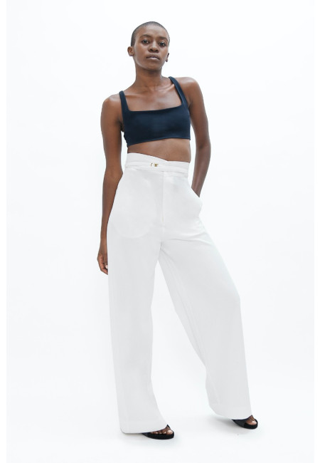 Florence FLR - Pants - White Dove