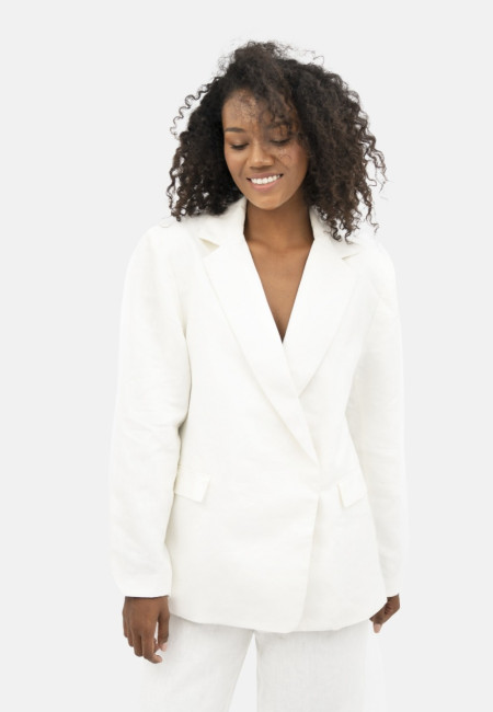 Havana HAV - Oversized Blazer - Porcelain