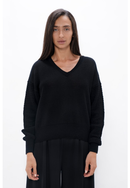 Nagano MMJ - V-Neck Sweater - Licorice