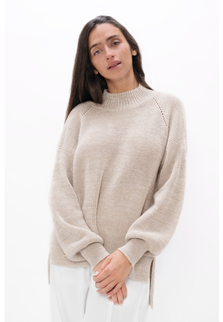 Ottawa YOW - High Neck Sweater - Sand Marl