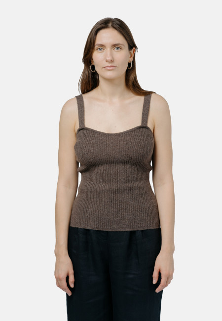 Ulaanbaatar Strap Top Brown			