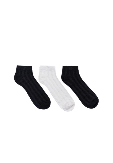 Ankle Socks - 2 Black & 1 White