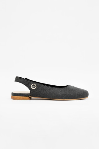 Cannes CEQ - Sling Back Flat Shoes - Charcoal