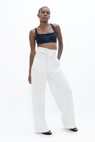 Florence FLR - Pants - White Dove