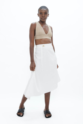 Mallorca PMI - Asymmetric Skirt - White Dove