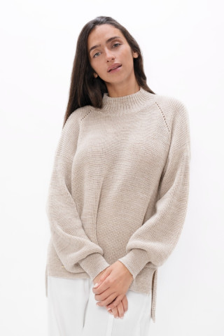 Ottawa YOW - High Neck Sweater - Sand Marl