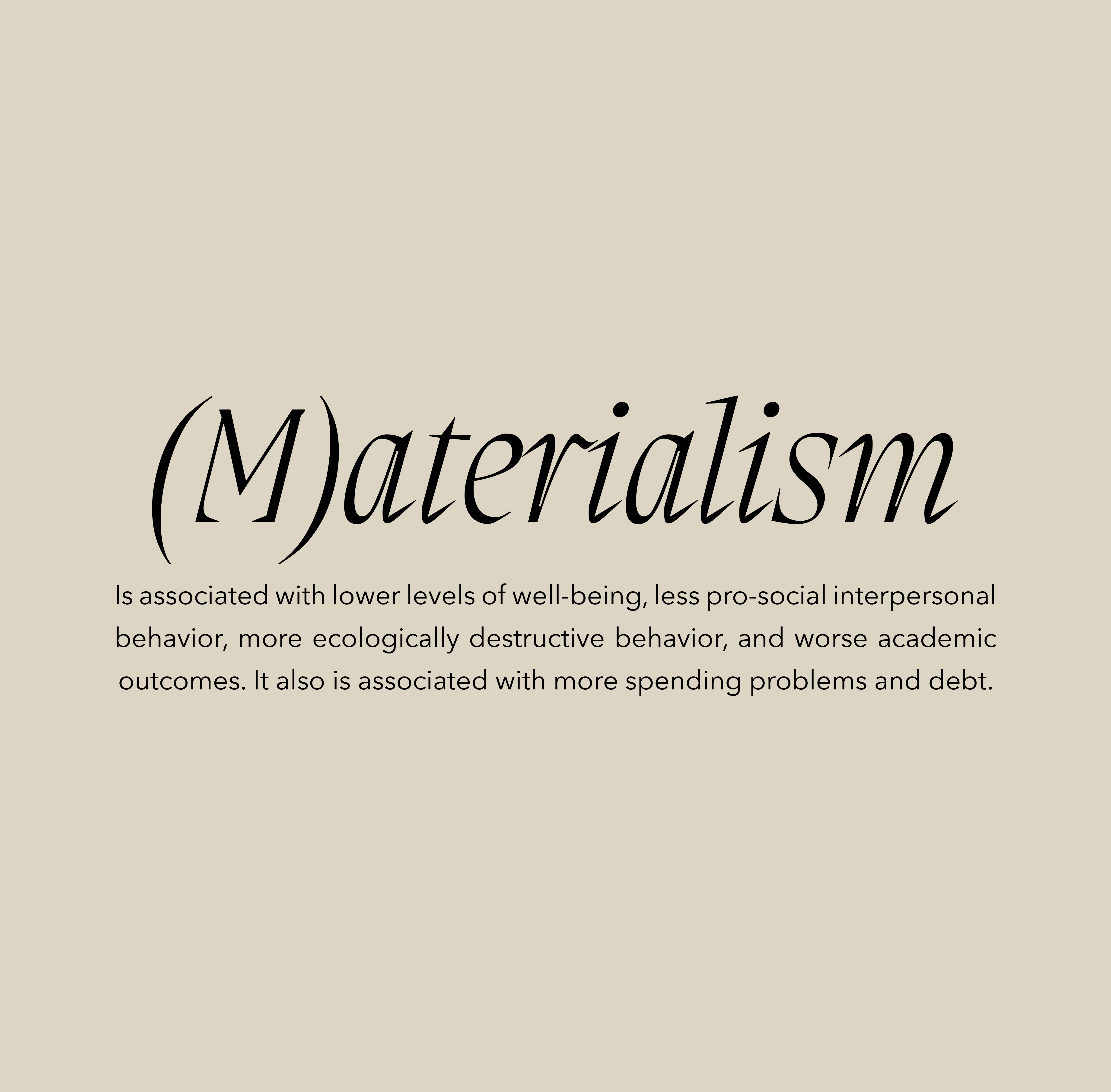 materialism, definition, findings, research