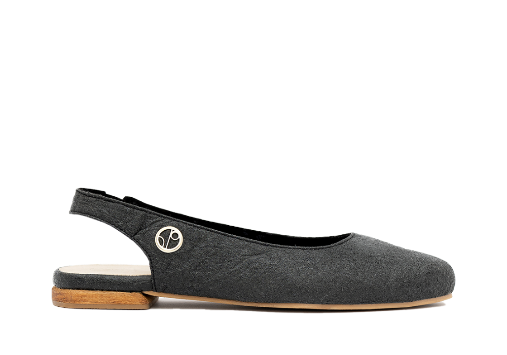 Cannes Ceq Sling Back Flat Charcoal - 1 People 